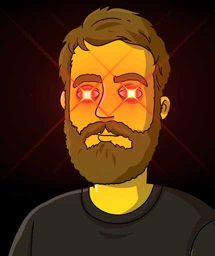 Illustrated portrait of Javier Montoya.
